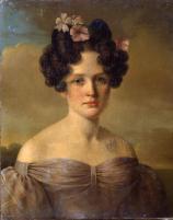 Неизвестный художник первой четверти XIX века (школа П.В. Басина) Женский портрет. Холст, масло